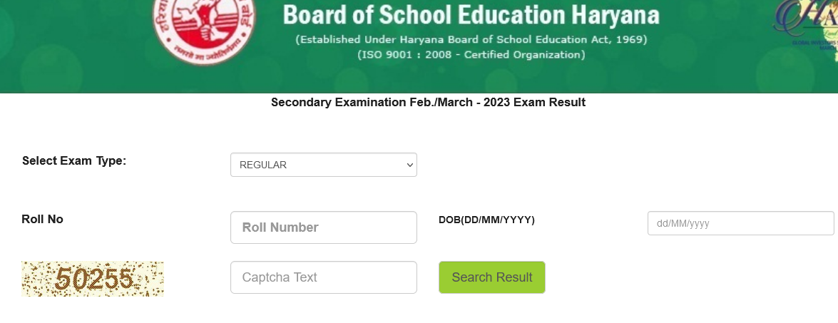 Haryana Board HBSE Class 10th Secondary Result Live Direct Link And How ...