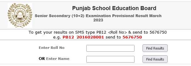 Punjab Board Class 12th Results 2022-2023